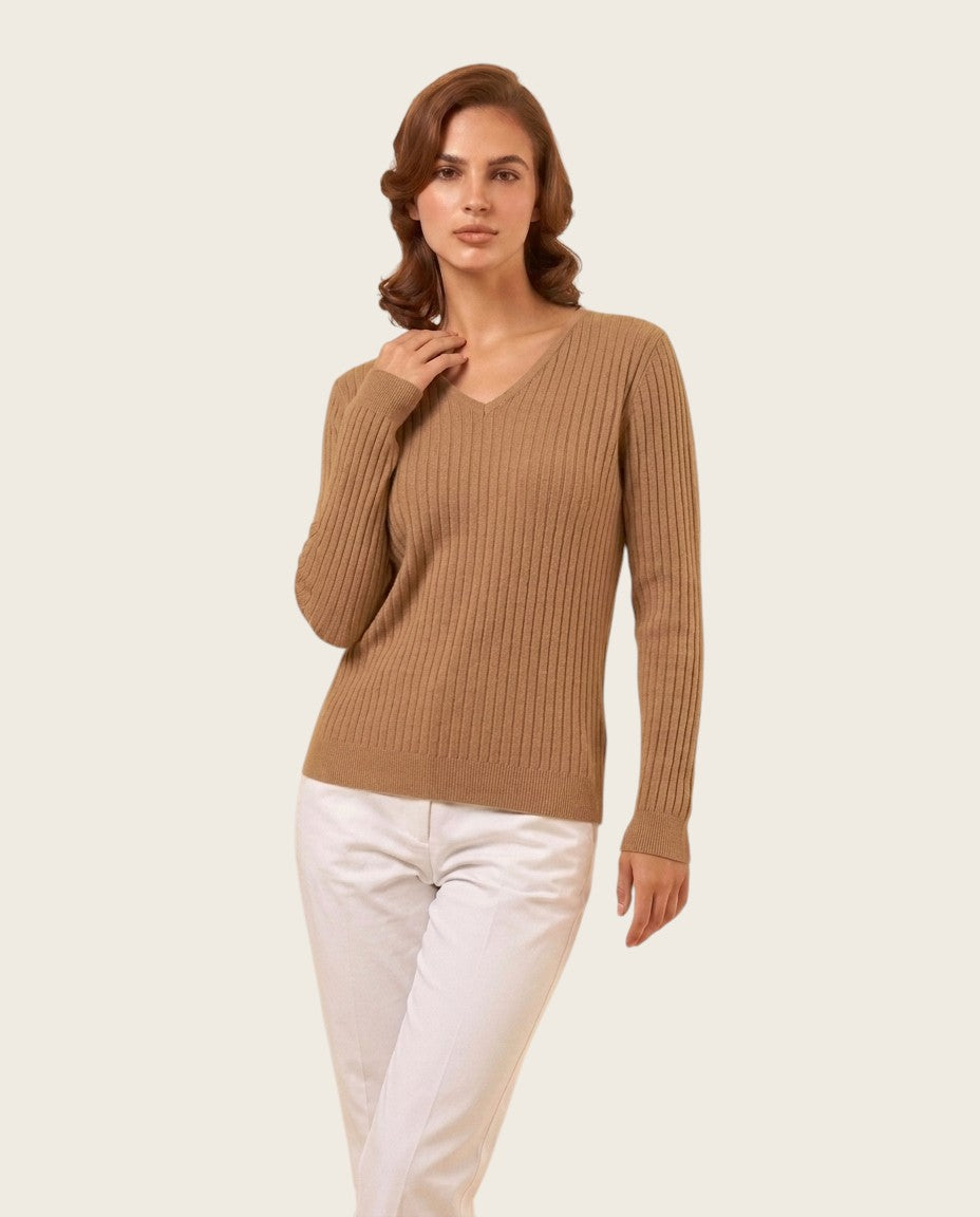 The Pellinore Cotton Sweater - V-Neck