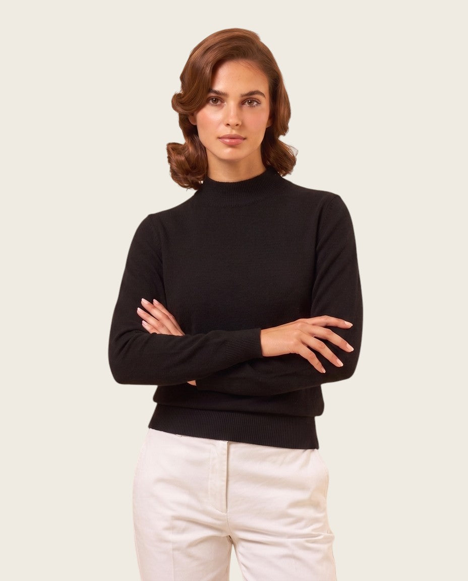The Marchmain Wool Sweater - Mock Neck