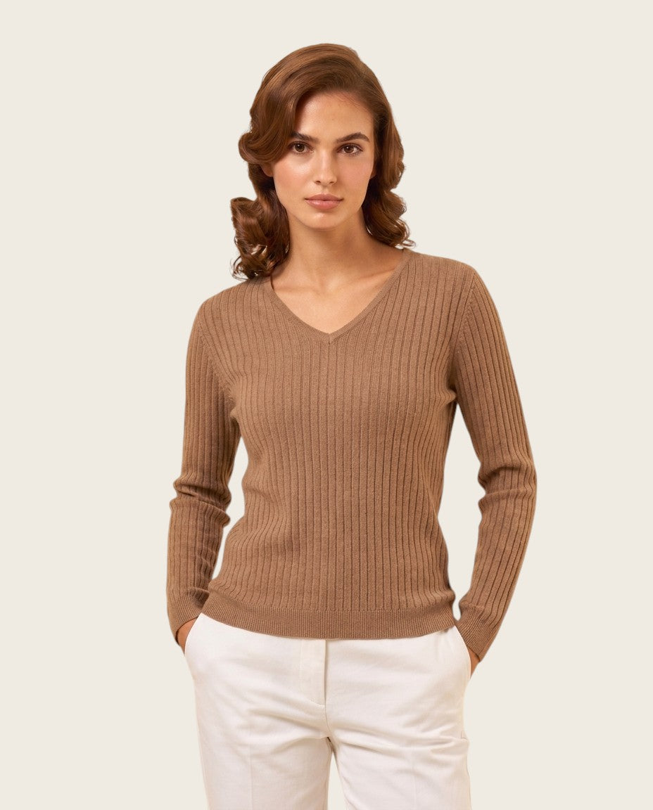 The Pellinore Cotton Sweater - V-Neck