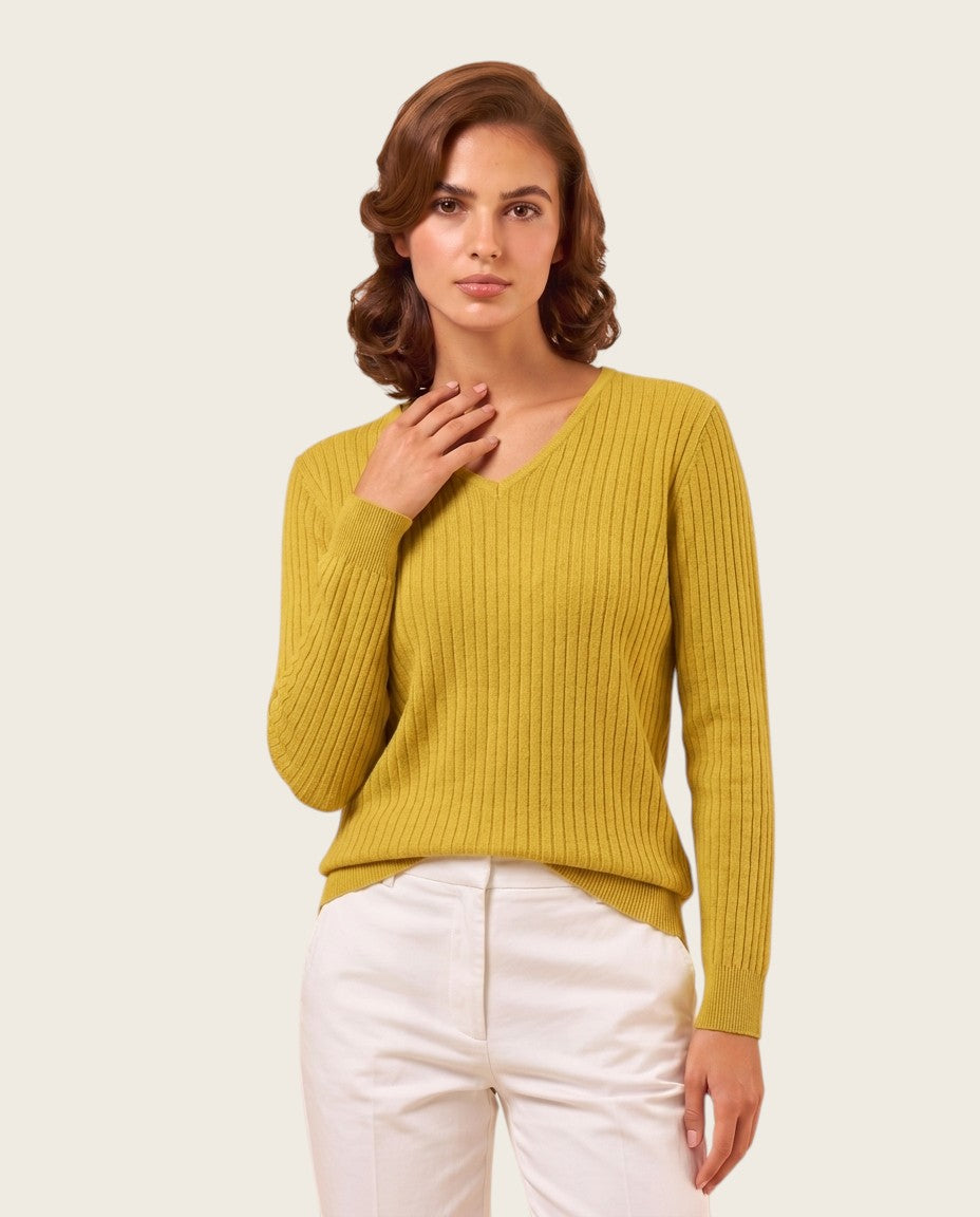 The Pellinore Cotton Sweater - V-Neck