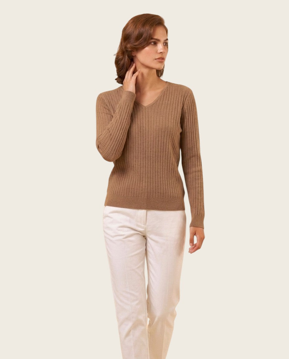 The Pellinore Cotton Sweater - V-Neck