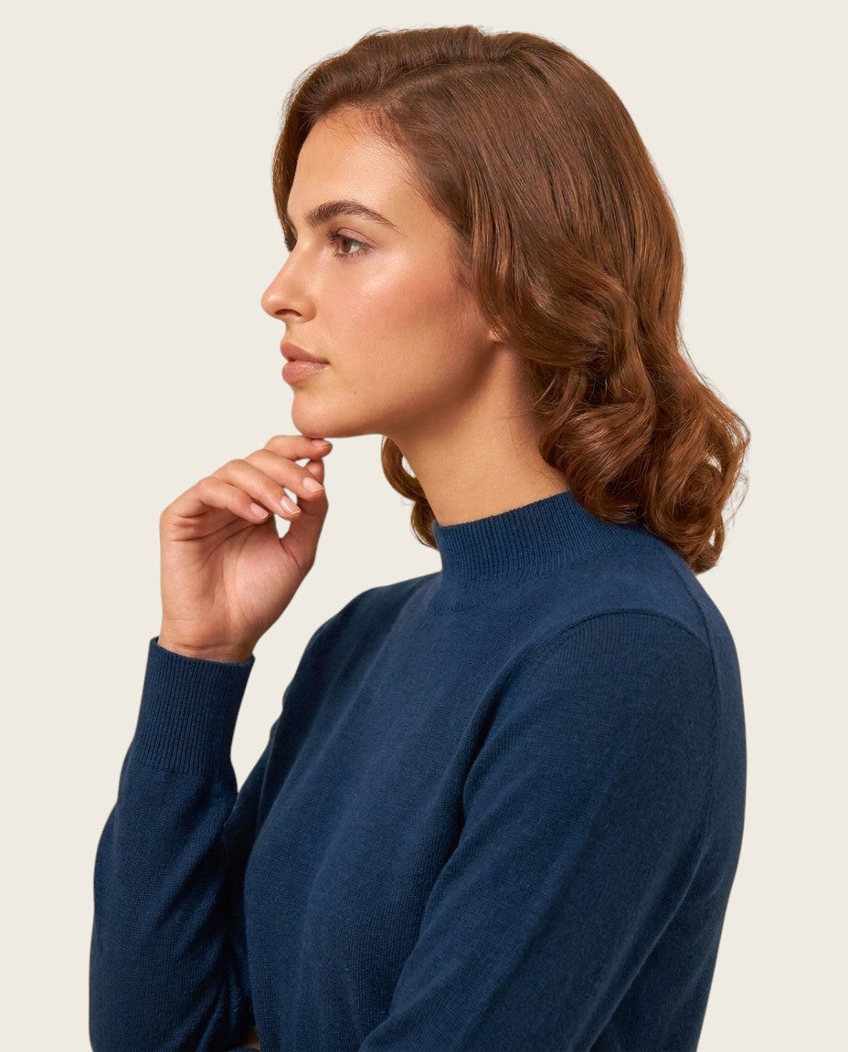 The Marchmain Wool Sweater - Mock Neck