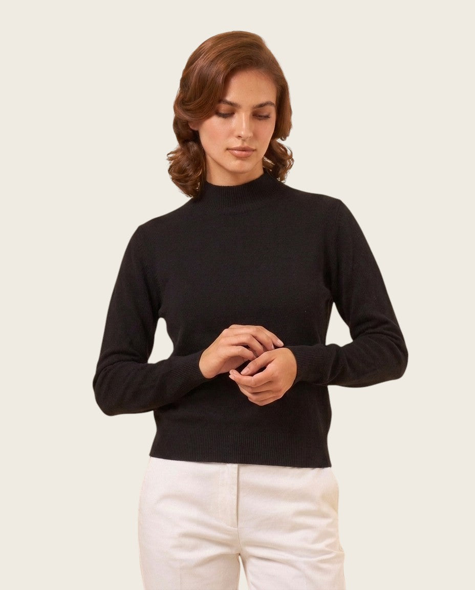 The Marchmain Wool Sweater - Mock Neck