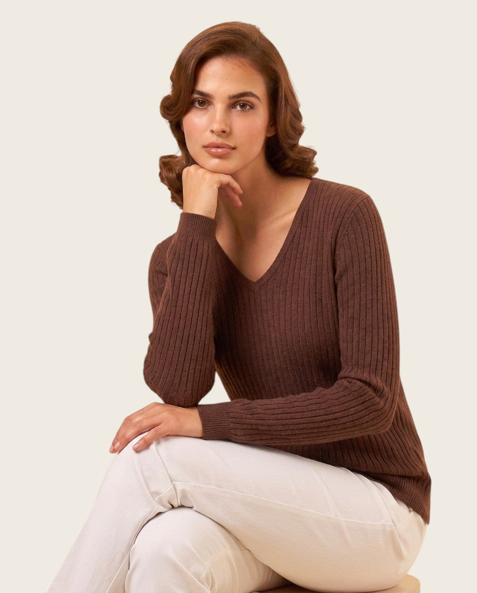 The Pellinore Cotton Sweater - V-Neck