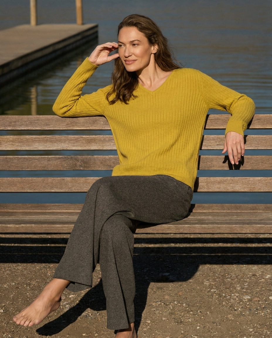 The Pellinore Cotton Sweater - V-Neck