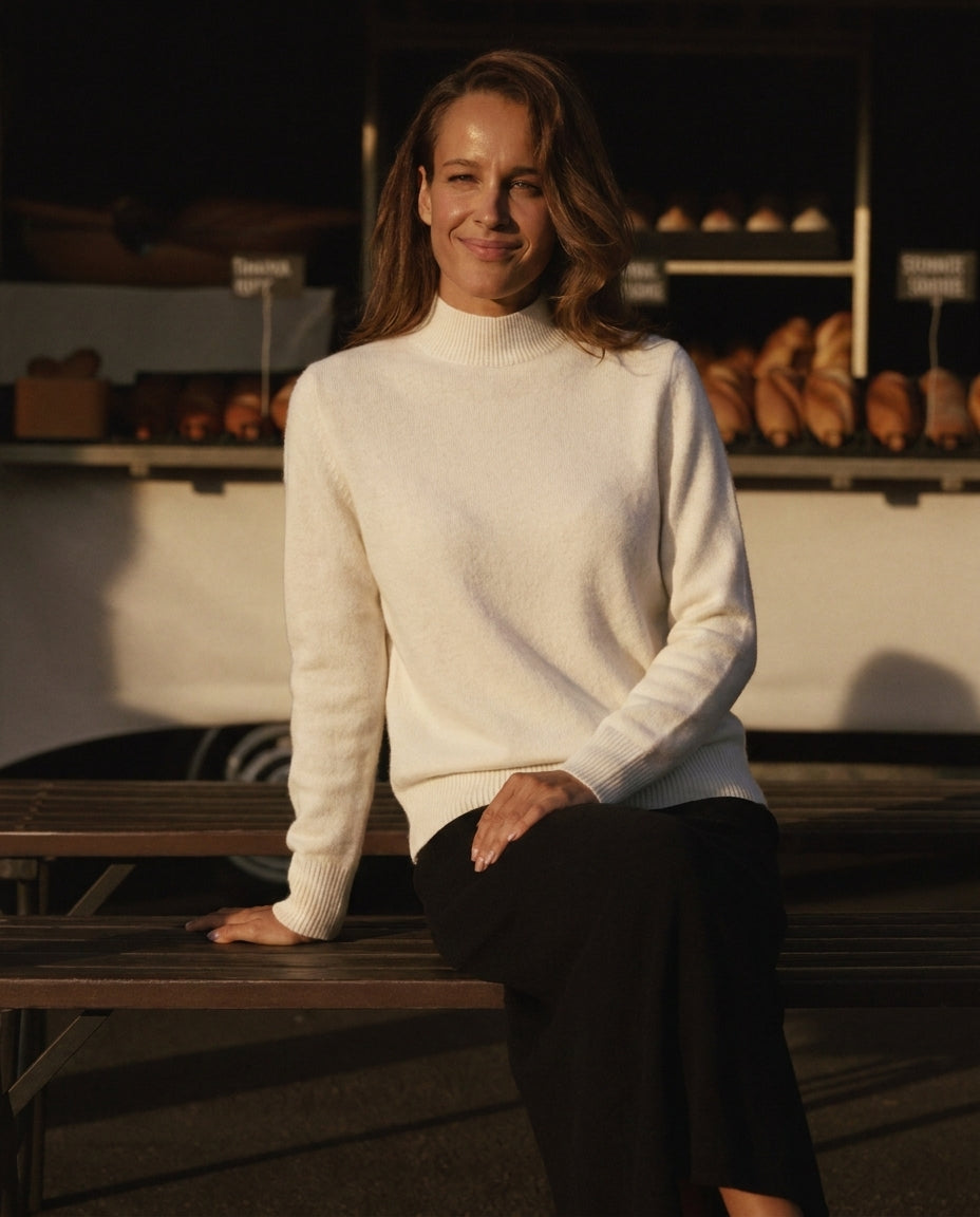 The Marchmain Wool Sweater - Mock Neck