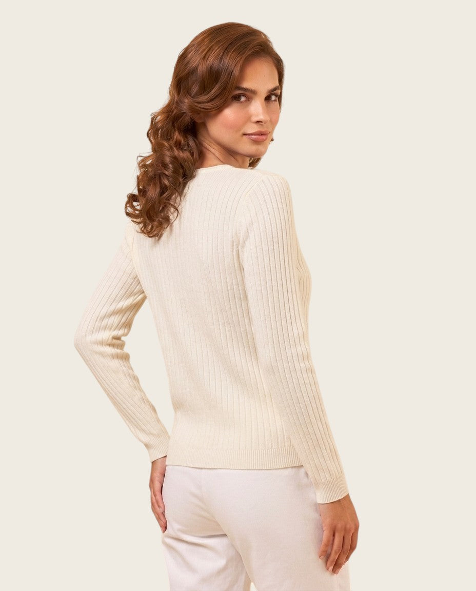 The Pellinore Cotton Sweater - V-Neck