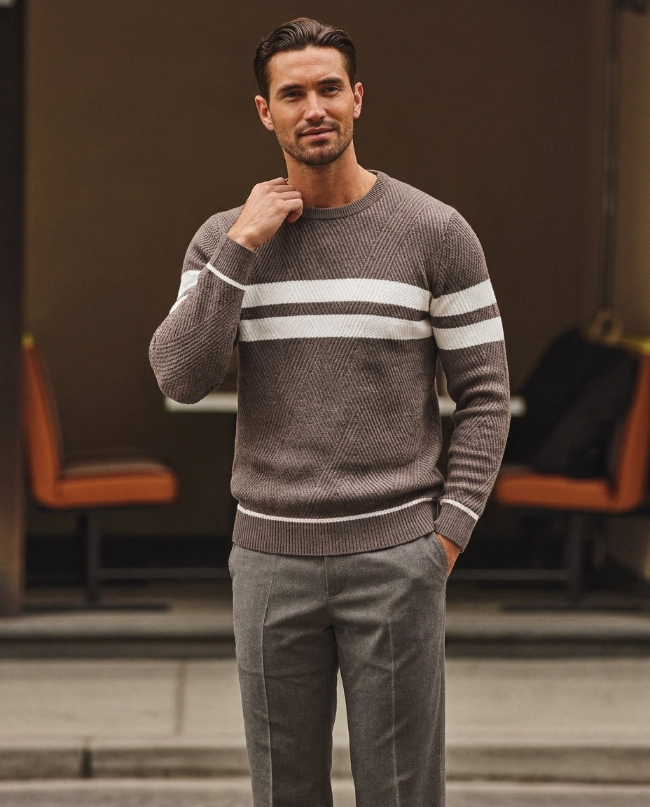 The Kingsley Striped Crew Neck