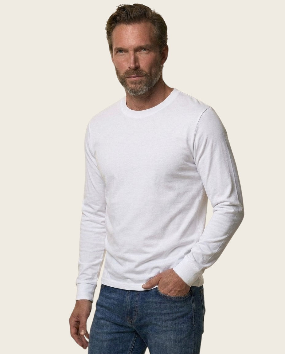 The Fairview Long Sleeve Tee, 100% Cotton