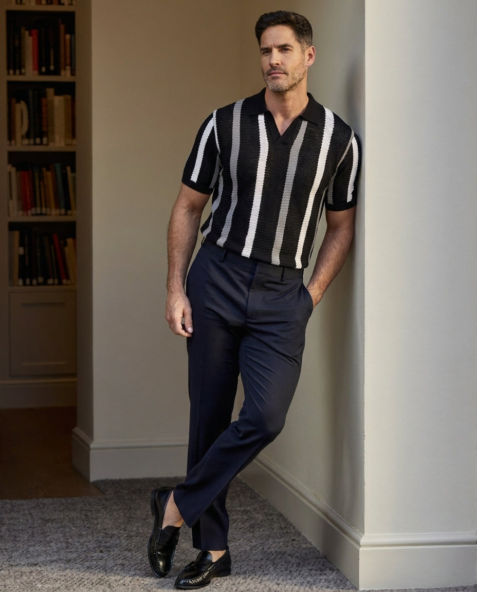 The Hastings Ribbed Knit Polo