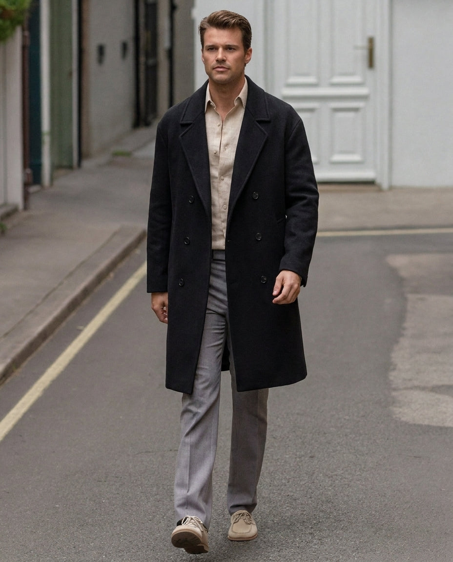 Kensington Wool Overcoat - 100% Wool