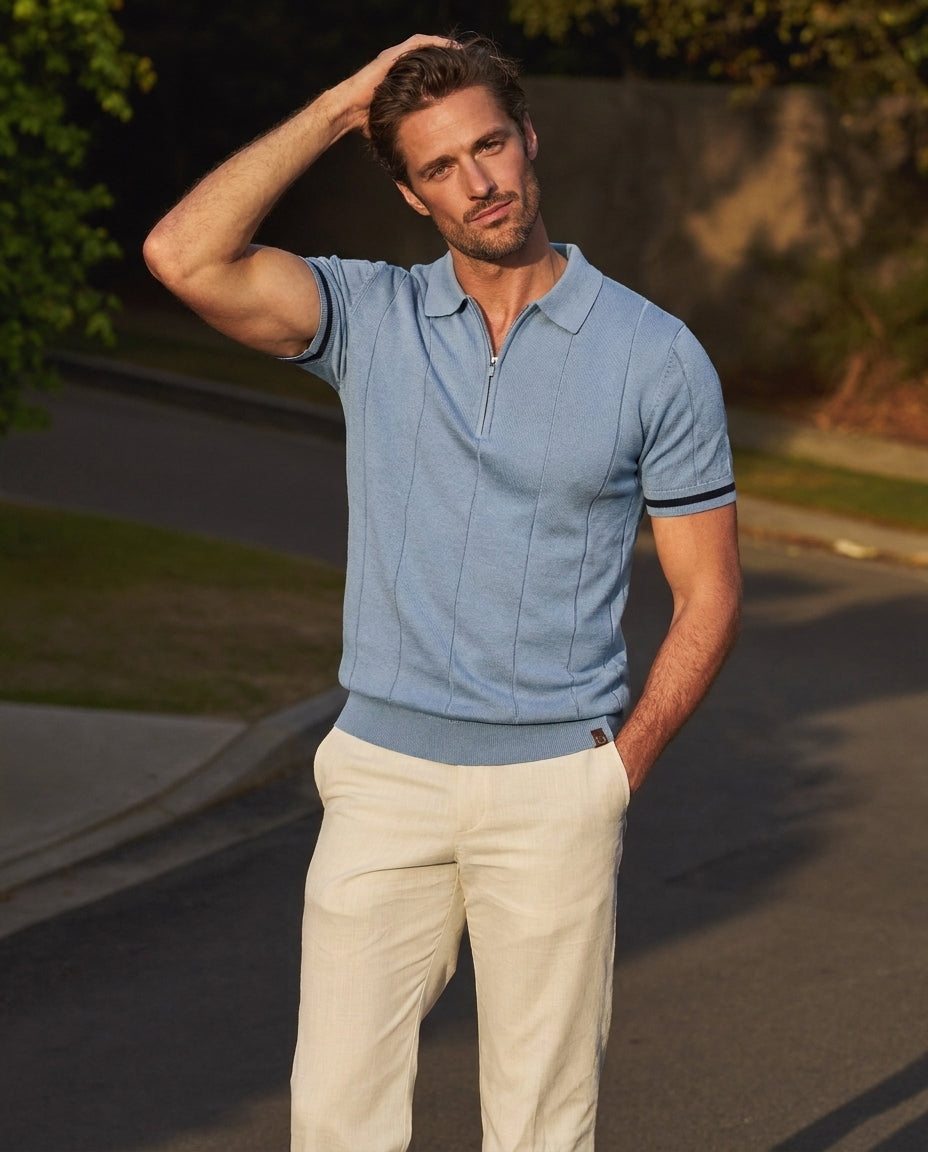 The Coastal Zip Polo