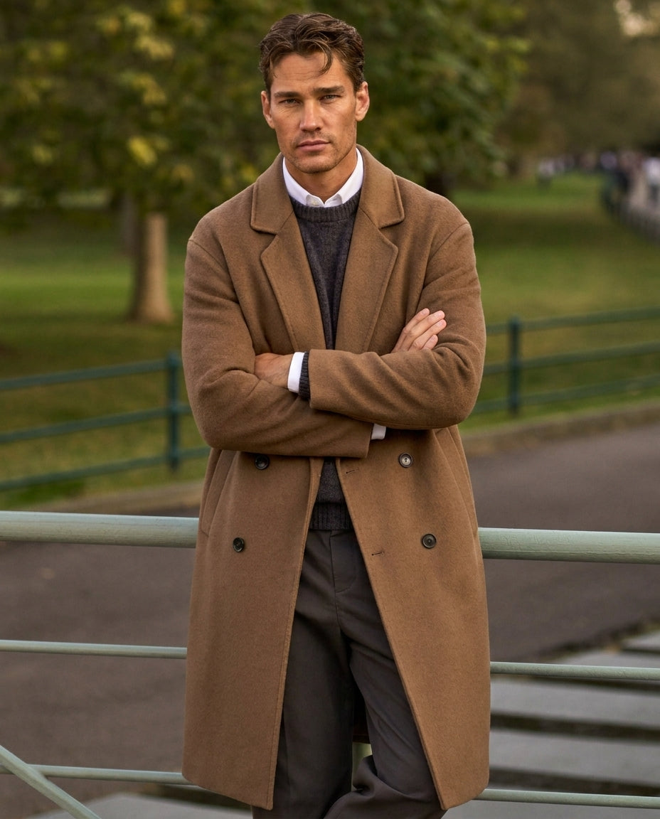 Kensington Wool Overcoat - 100% Wool
