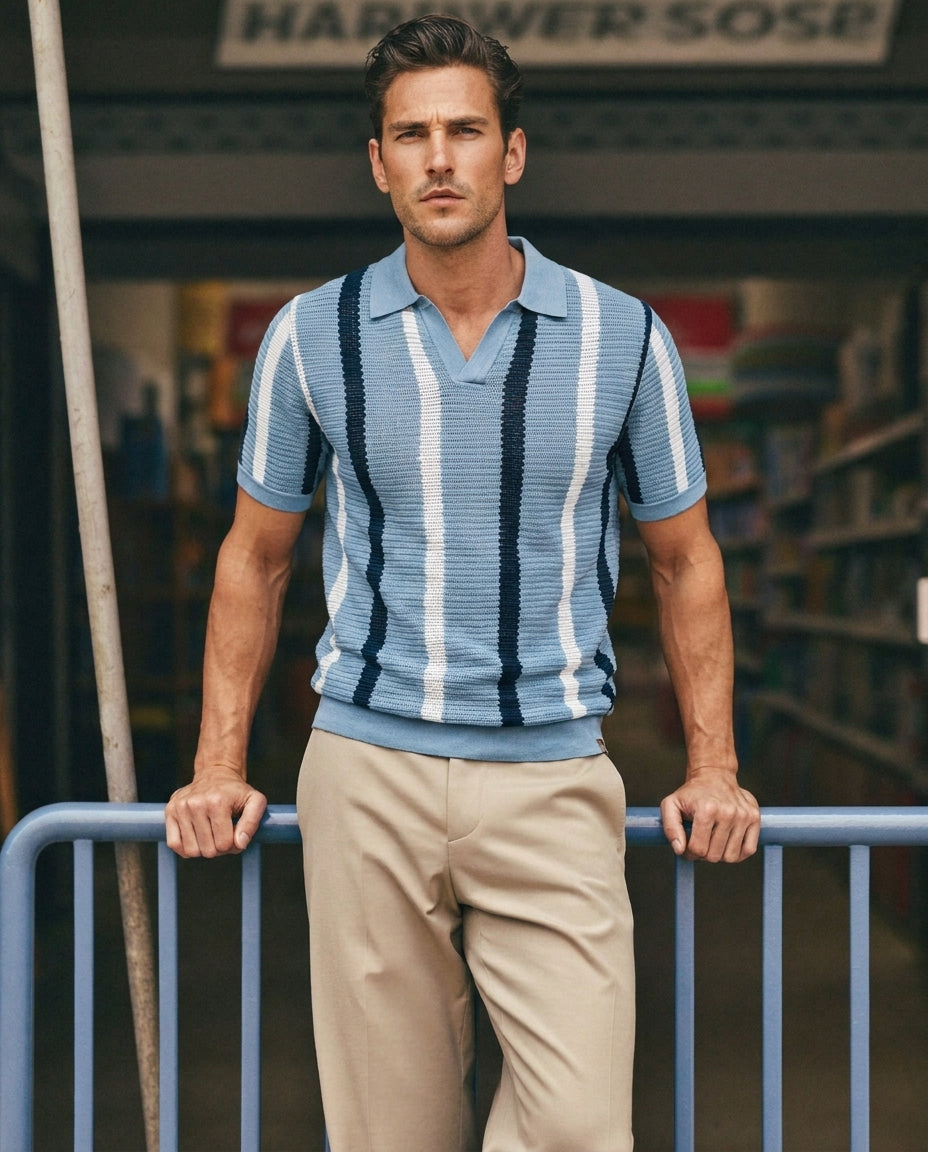 The Hastings Ribbed Knit Polo