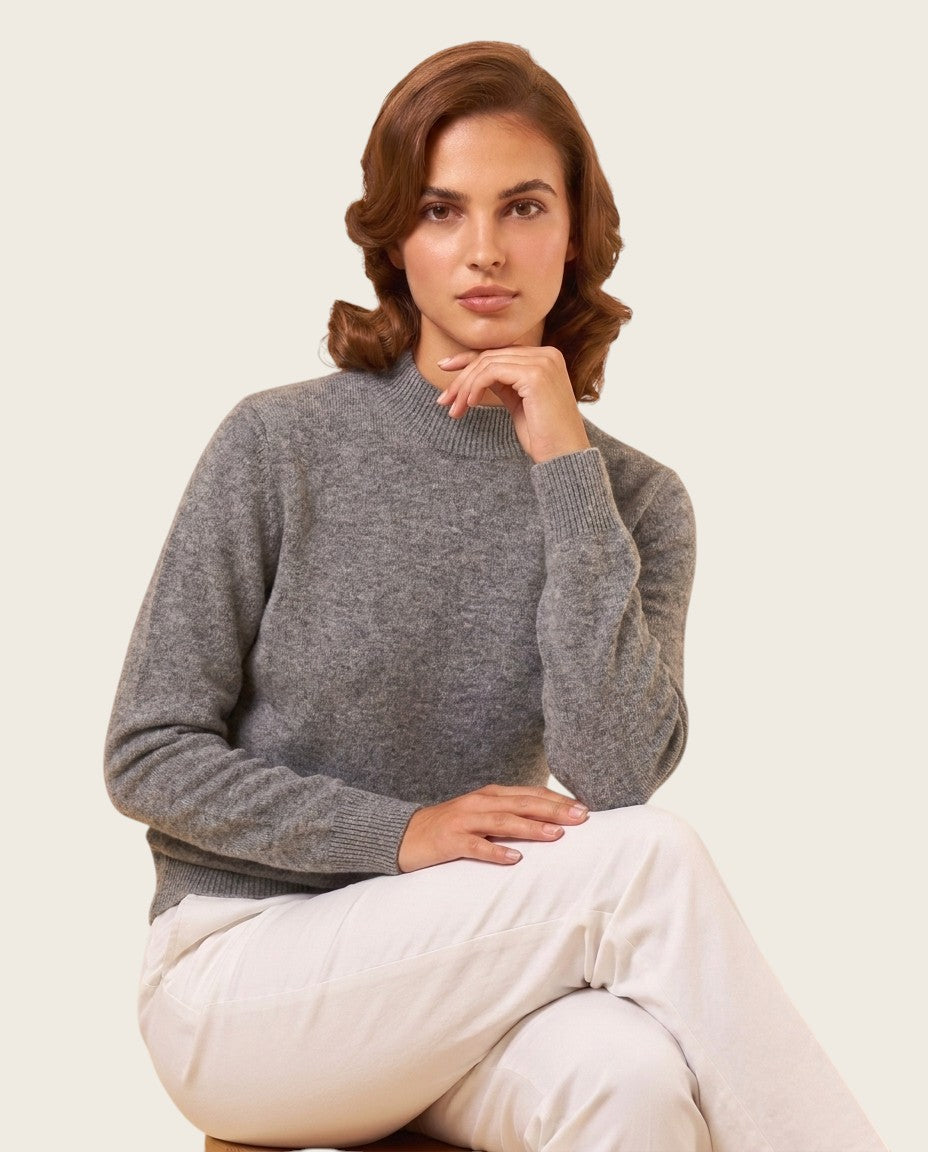 The Marchmain Wool Sweater - Mock Neck