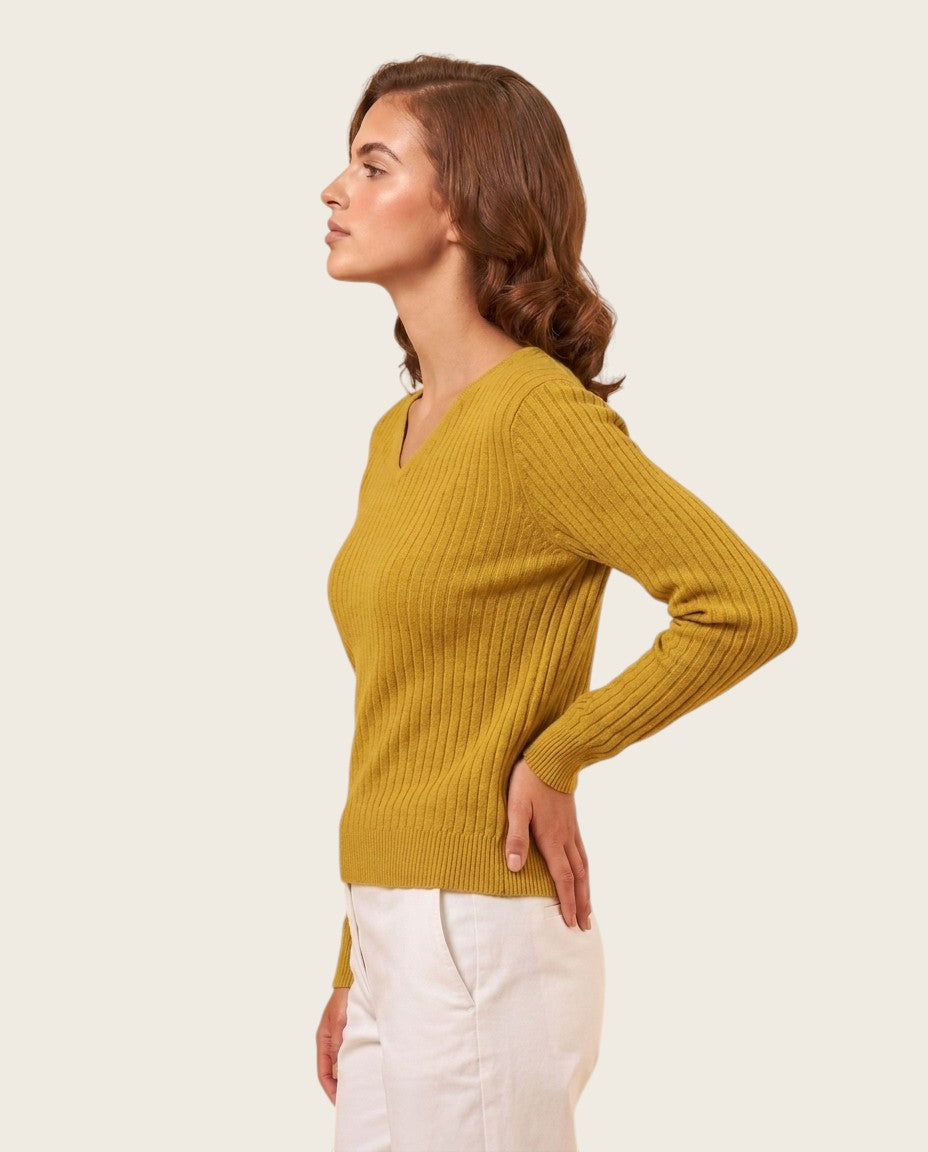 The Pellinore Cotton Sweater - V-Neck