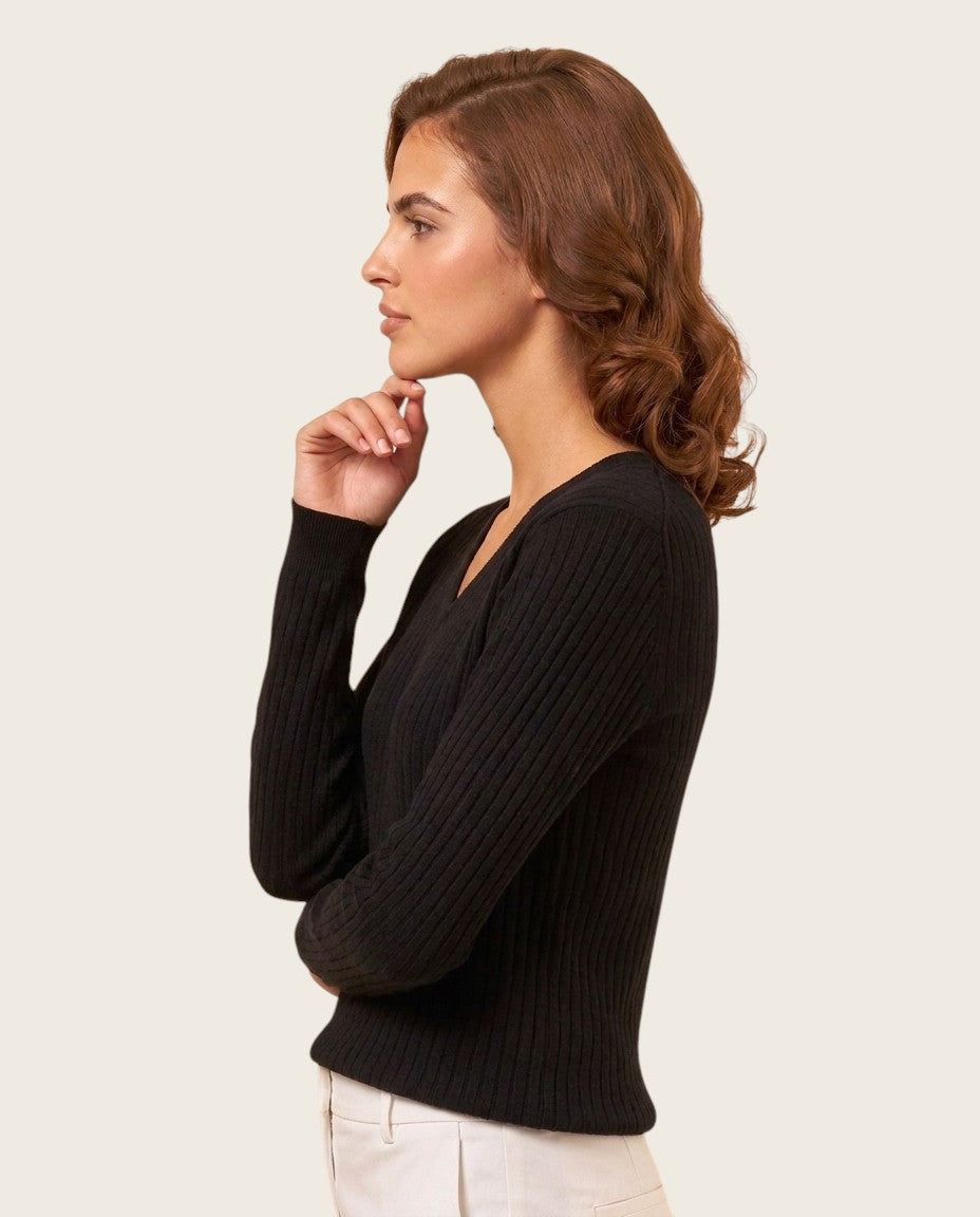 The Pellinore Cotton Sweater - V-Neck