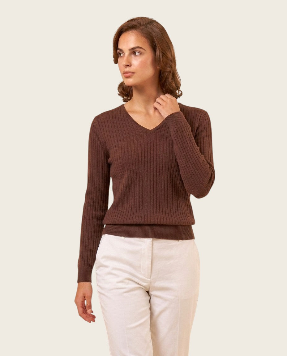 The Pellinore Cotton Sweater - V-Neck
