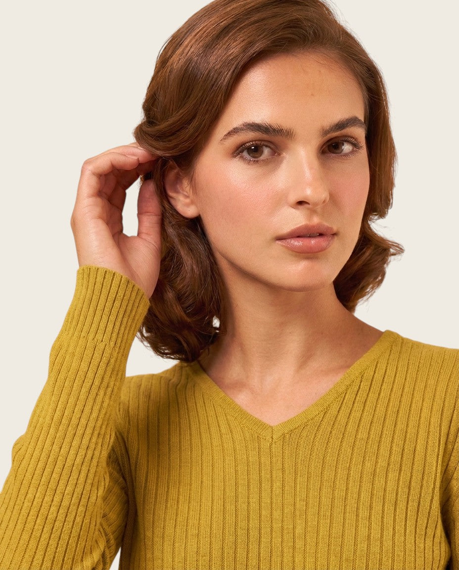 The Pellinore Cotton Sweater - V-Neck