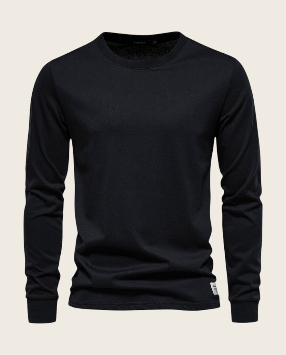 The Fairview Long Sleeve Tee, 100% Cotton