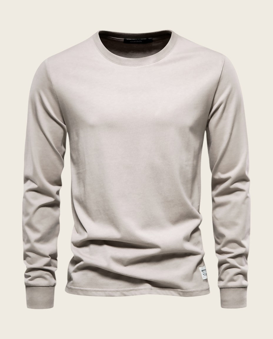 The Fairview Long Sleeve Tee, 100% Cotton