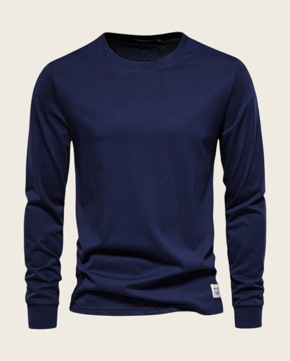 The Fairview Long Sleeve Tee, 100% Cotton