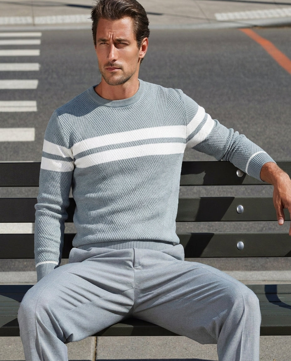 The Kingsley Striped Crew Neck