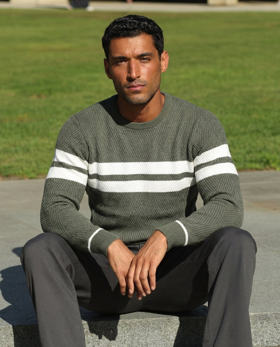 The Kingsley Striped Crew Neck