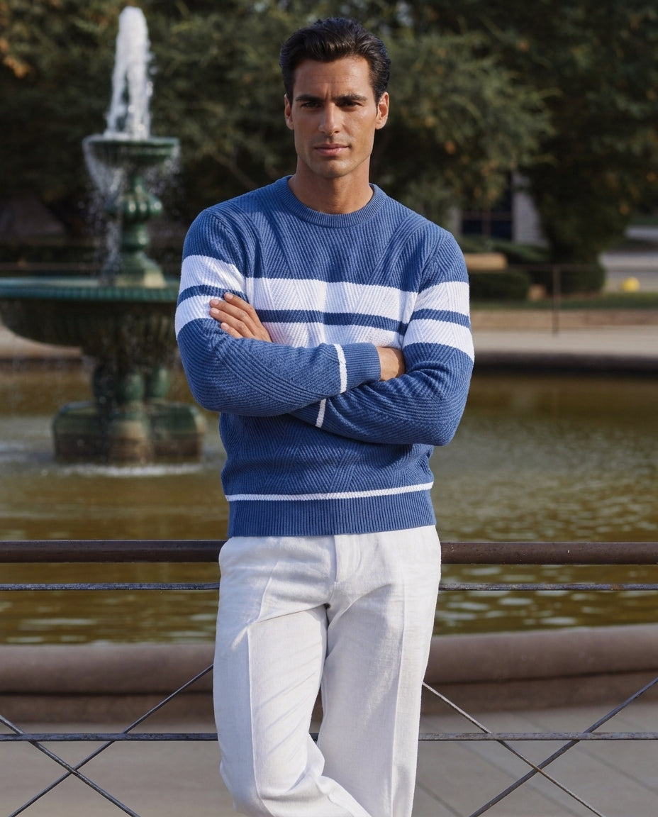 The Kingsley Striped Crew Neck