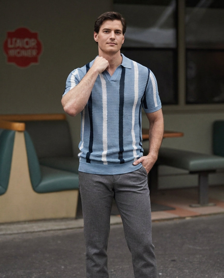 The Hastings Ribbed Knit Polo