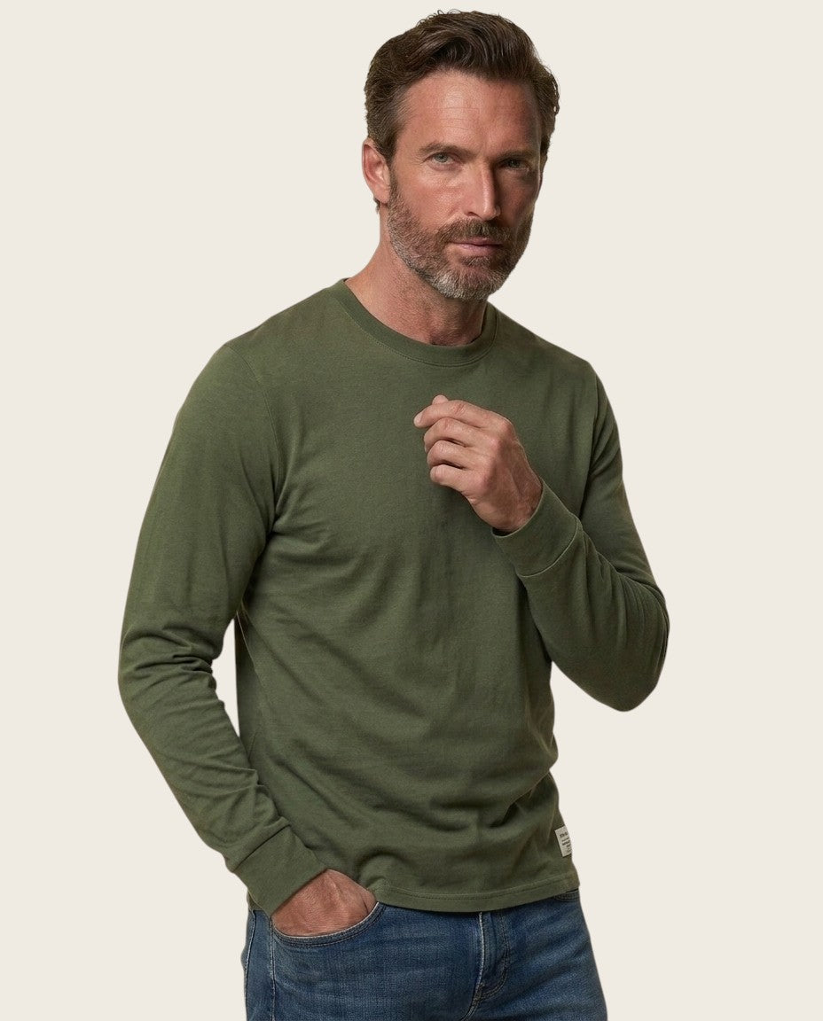 The Fairview Long Sleeve Tee, 100% Cotton