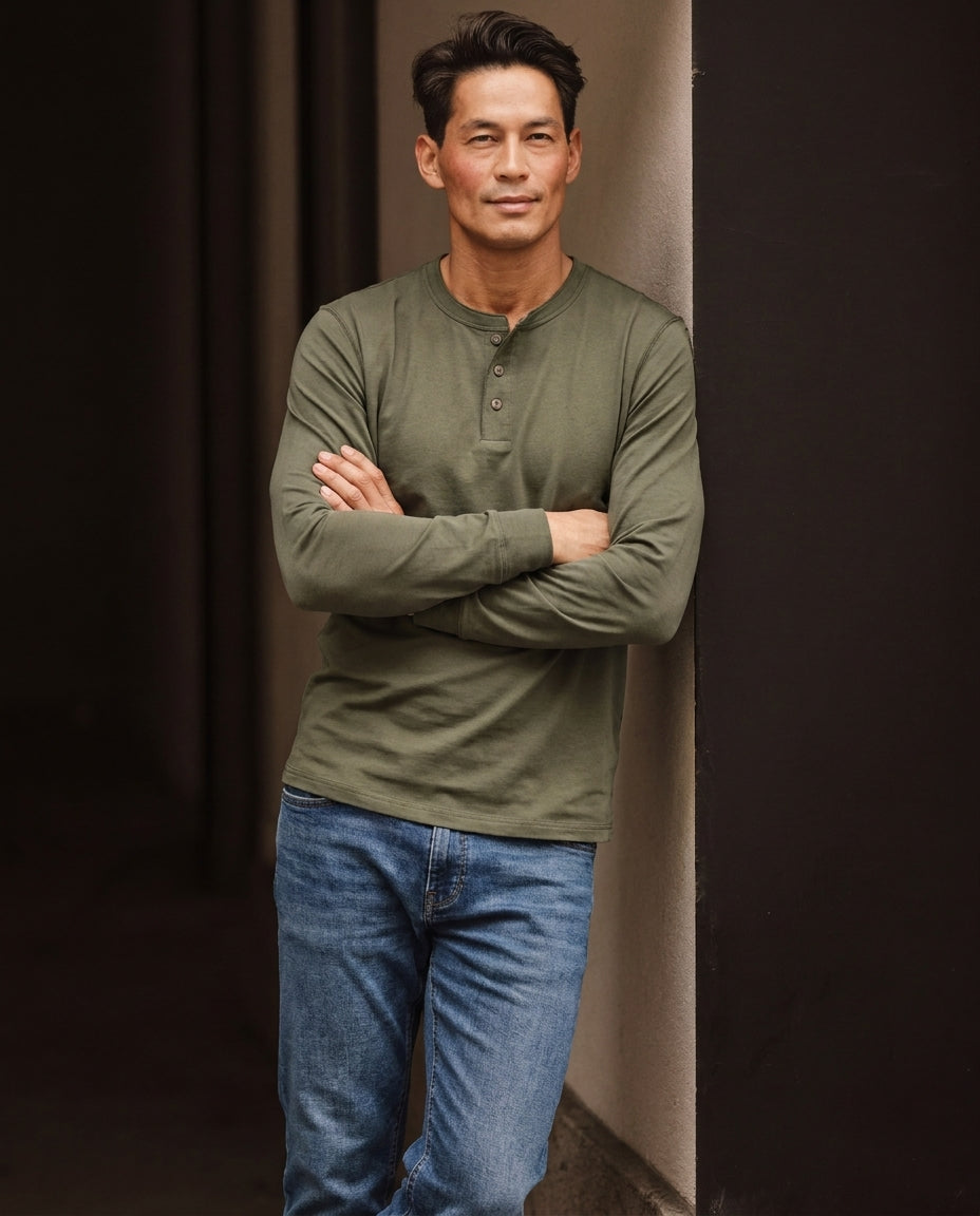 The Ashford Henley Tee, 100% Cotton