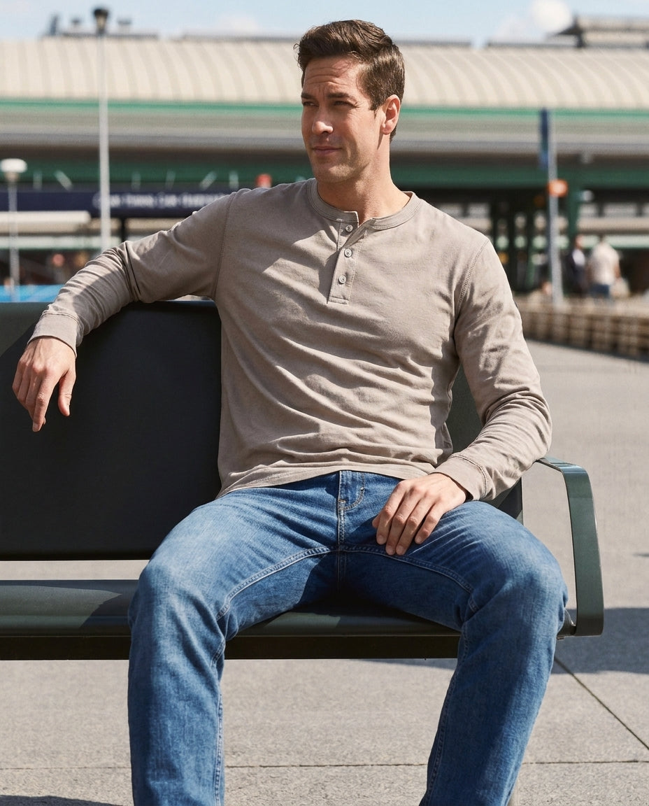 The Ashford Henley Tee, 100% Cotton