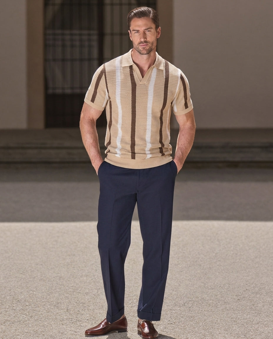 The Hastings Ribbed Knit Polo