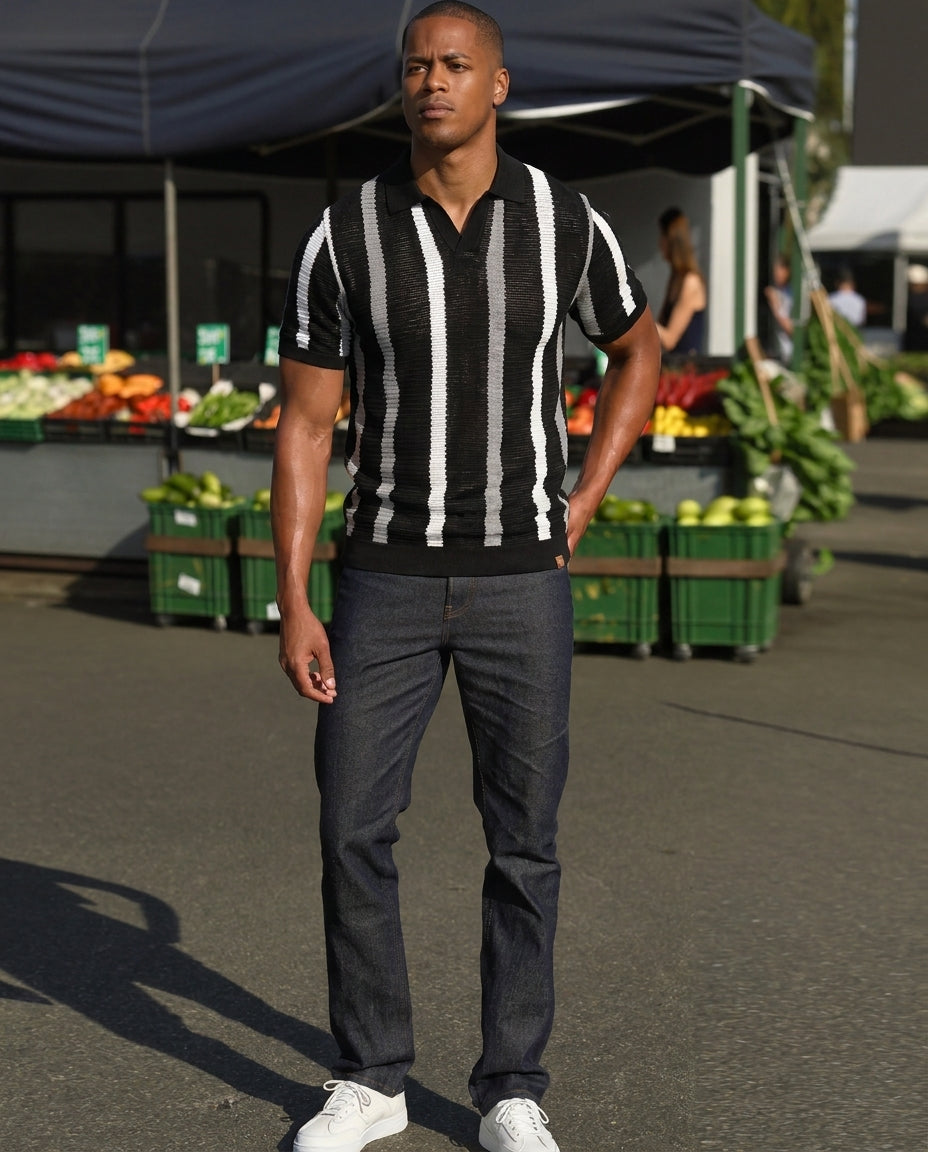 The Hastings Ribbed Knit Polo