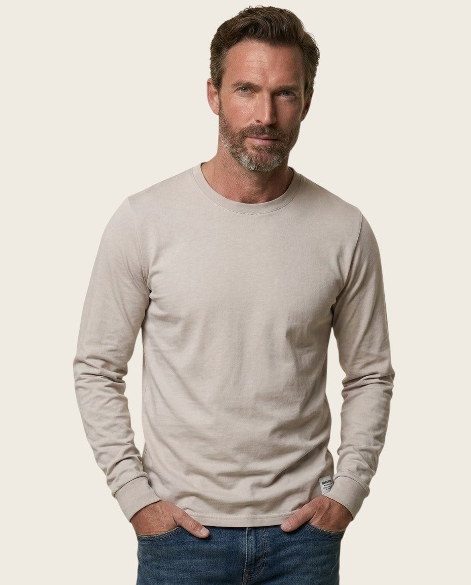 The Fairview Long Sleeve Tee, 100% Cotton