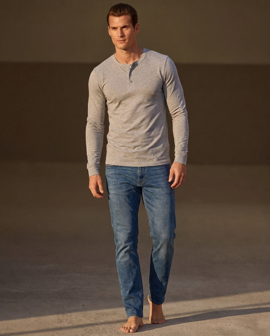 The Ashford Henley Tee, 100% Cotton